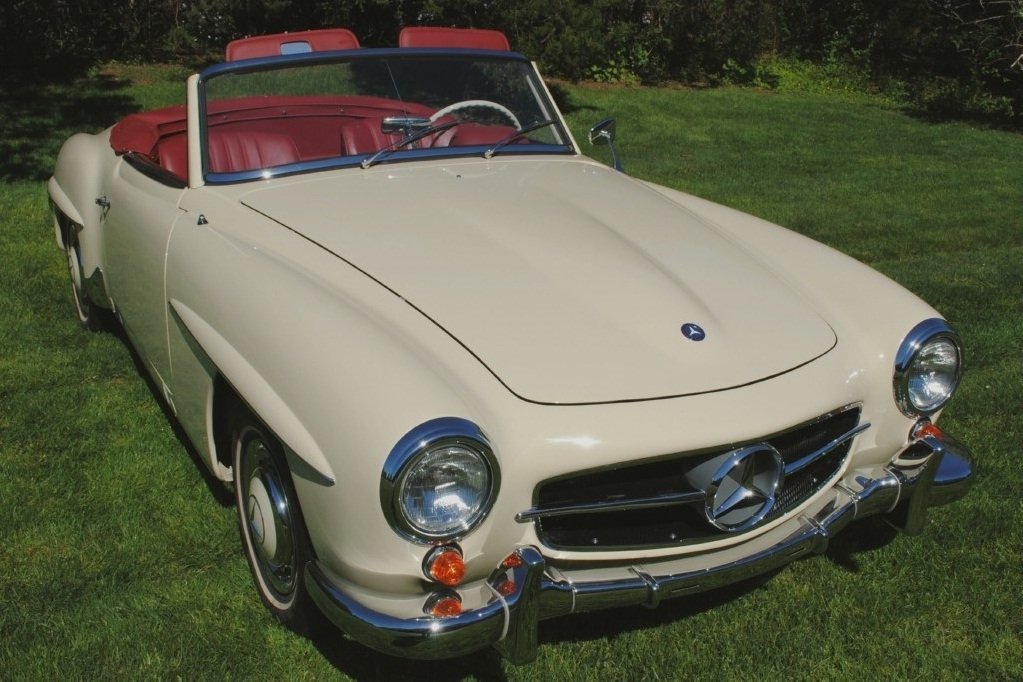 A true classic this 1959 Mercedes-Benz 190SL Roadster features factory color scheme and rebuilt mechanicals.