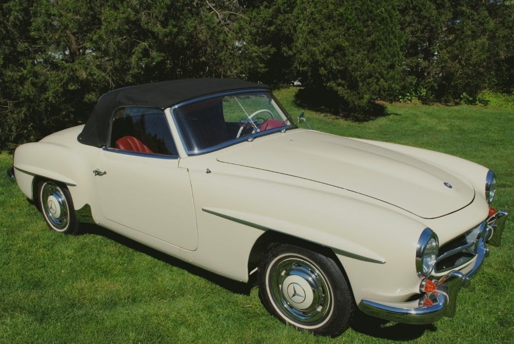 Flawlessly restored 1959 Mercedes-Benz 190SL in pristine Ivory over red fully rebuilt and ready for shows.